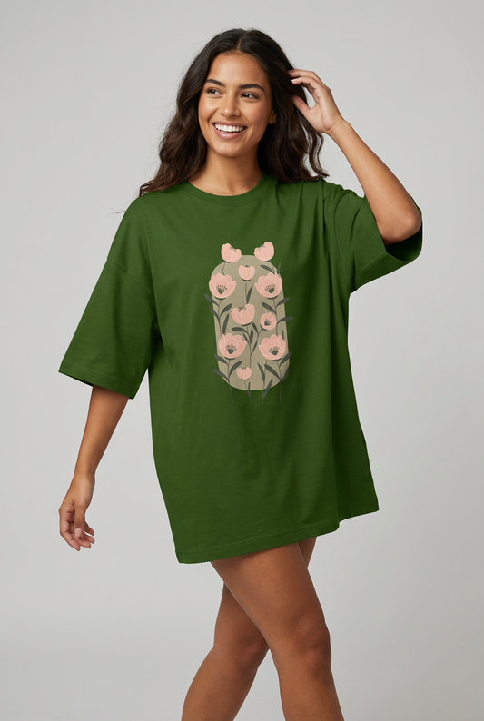"BLOOM WITHIN" Women's Oversized T-Shirt