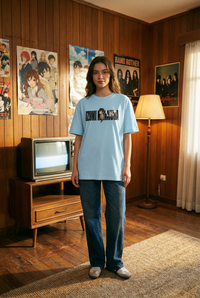 "IZUMI MIYAMURA" Unisex Oversized T-Shirt - Baby Blue