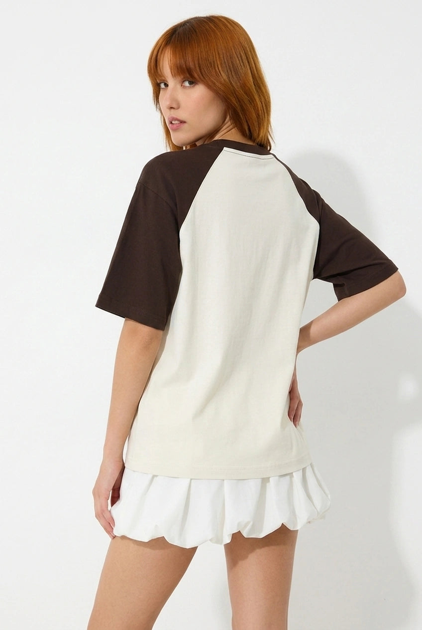 Travis Scott Utopia Unisex Oversized T-Shirt - Coffee Brown off white
