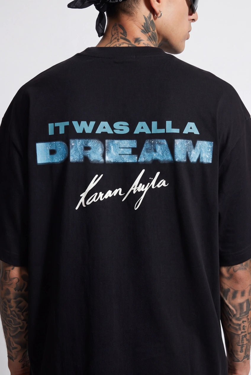 Karan Aujla POP Culture Unisex Oversized T-Shirt - Black