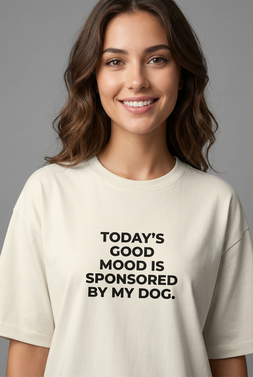"PET THERAPY" Women's Oversized OFF WHITE T-Shirt