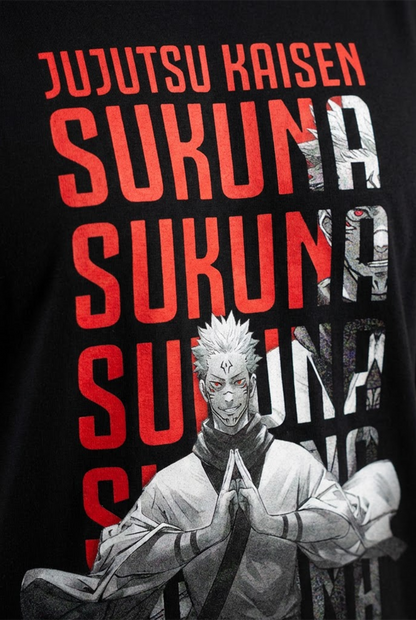 The King of Curses | Jujutsu Kaisen Unisex Oversized BLACK T-Shirt