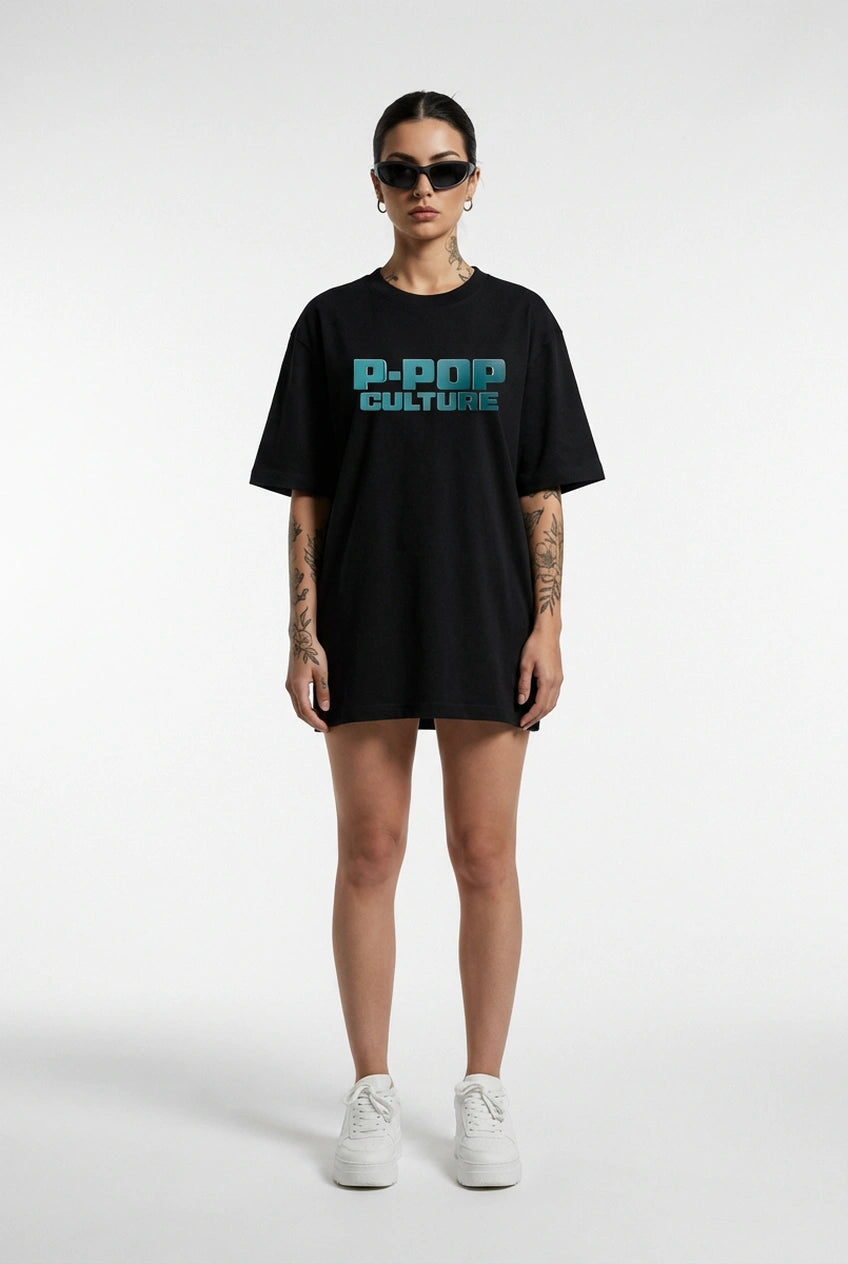 Karan Aujla POP Culture Unisex Oversized T-Shirt - Black