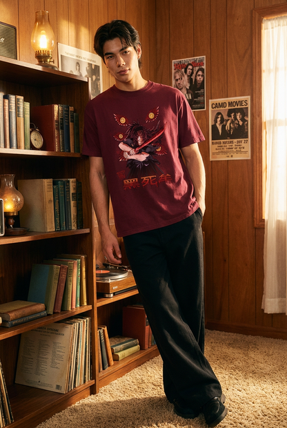 "ETERNAL VIGILANCE" Oversized BURGUNDY T-Shirt