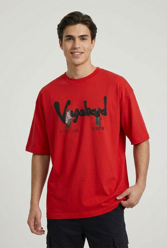 "VAGABOND” PREMIUM RED Terry OVERSIZED T-Shirt
