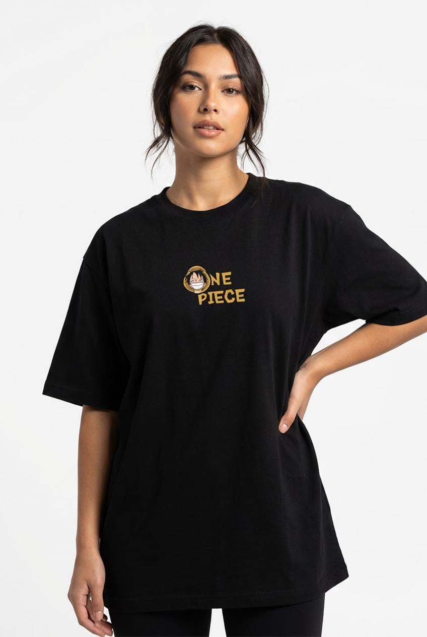"ONE PIECE SERIES" PREMIUM BLACK TERRY UNISEX OVERSIZED T-Shirt