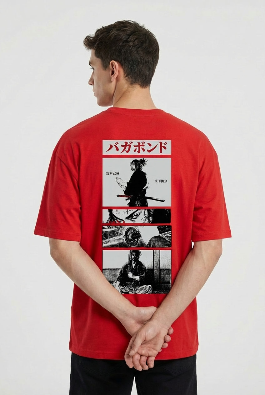 "VAGABOND” PREMIUM RED Terry OVERSIZED T-Shirt