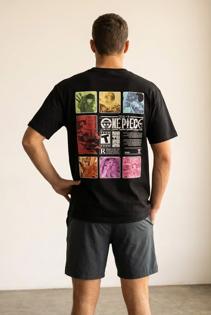 "ONE PIECE SERIES" PREMIUM BLACK TERRY UNISEX OVERSIZED T-Shirt