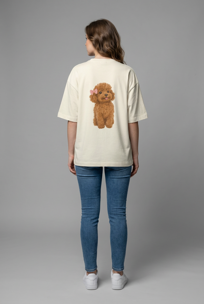 "PET THERAPY" Women's Oversized OFF WHITE T-Shirt