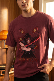 "ETERNAL VIGILANCE" Oversized BURGUNDY T-Shirt