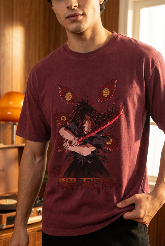 "ETERNAL VIGILANCE" Oversized BURGUNDY T-Shirt