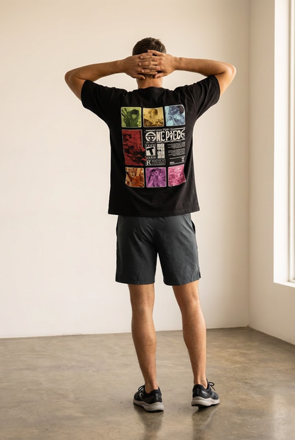 "ONE PIECE SERIES" PREMIUM BLACK TERRY UNISEX OVERSIZED T-Shirt