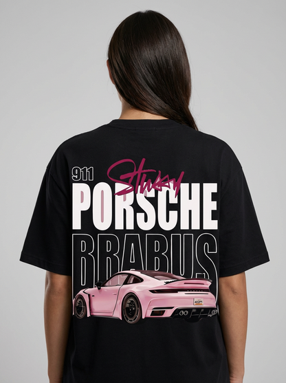 "LUXURY MODE" Women's Oversized BLACK T-Shirt