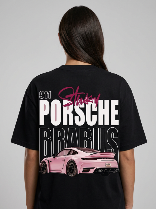 "LUXURY MODE" Women's Oversized BLACK T-Shirt