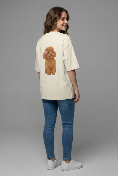 "PET THERAPY" Women's Oversized OFF WHITE T-Shirt