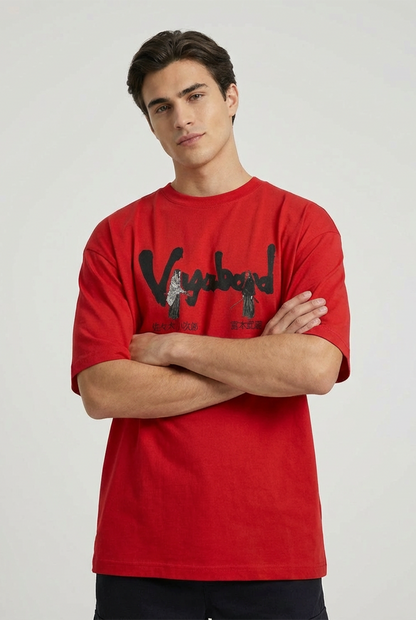 "VAGABOND” PREMIUM RED Terry OVERSIZED T-Shirt