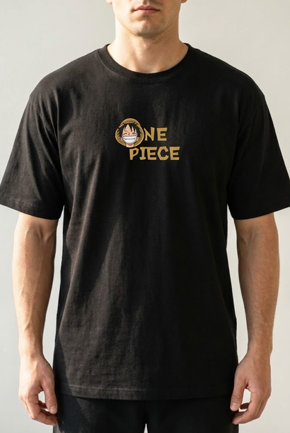 "ONE PIECE SERIES" PREMIUM BLACK TERRY UNISEX OVERSIZED T-Shirt