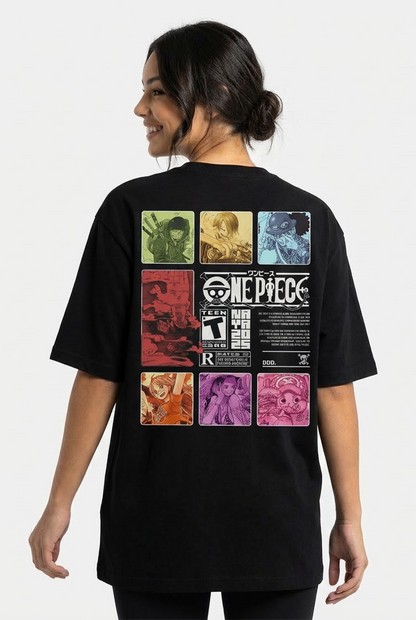 "ONE PIECE SERIES" PREMIUM BLACK TERRY UNISEX OVERSIZED T-Shirt