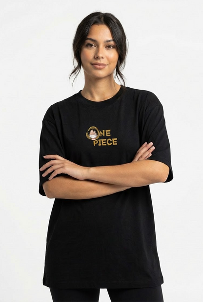 "ONE PIECE SERIES" PREMIUM BLACK TERRY UNISEX OVERSIZED T-Shirt
