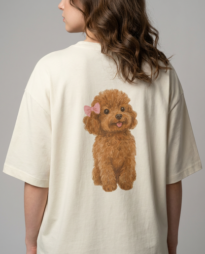 "PET THERAPY" Women's Oversized OFF WHITE T-Shirt