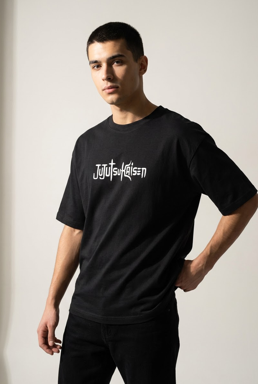The King of Curses | Jujutsu Kaisen Unisex Oversized BLACK T-Shirt