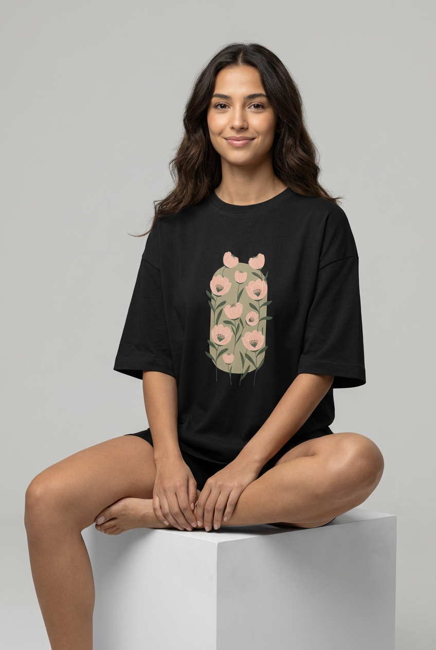 "BLOOM WITHIN" Women's Oversized T-Shirt